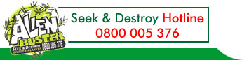 Alien Buster Seek & Destroy Hotline 0800 005 376